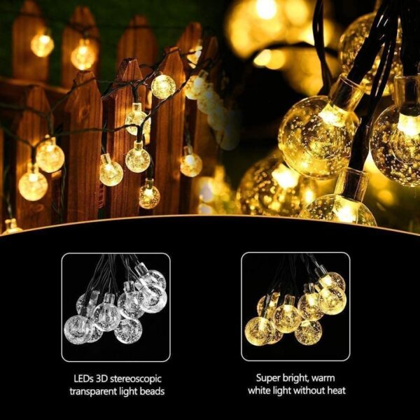 Crystal Ball LED String Lights – Elegant Sparkling Glow - Image 4