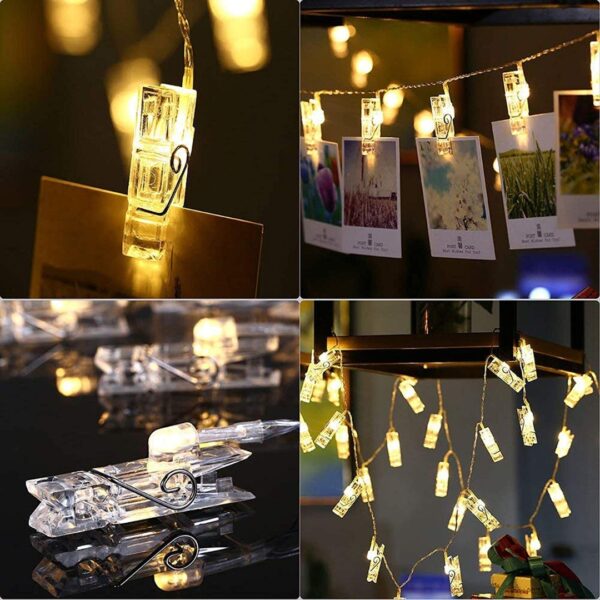 Photo Clip LED String Lights – Display Memories with a Glow - Image 2