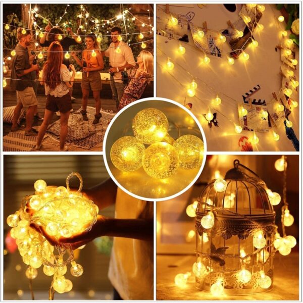 Crystal Ball LED String Lights – Elegant Sparkling Glow - Image 7